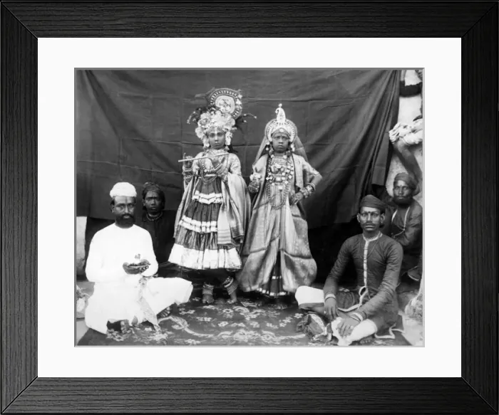 Framed Print : Child musicians in ornate costume, India Framed Print : Child musicians in ornate costume, India