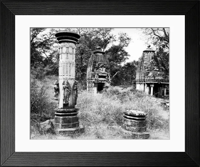 Framed Print : Stone pillars at Baroli, Rajasthan, India Framed Print : Stone pillars at Baroli, Rajasthan, India