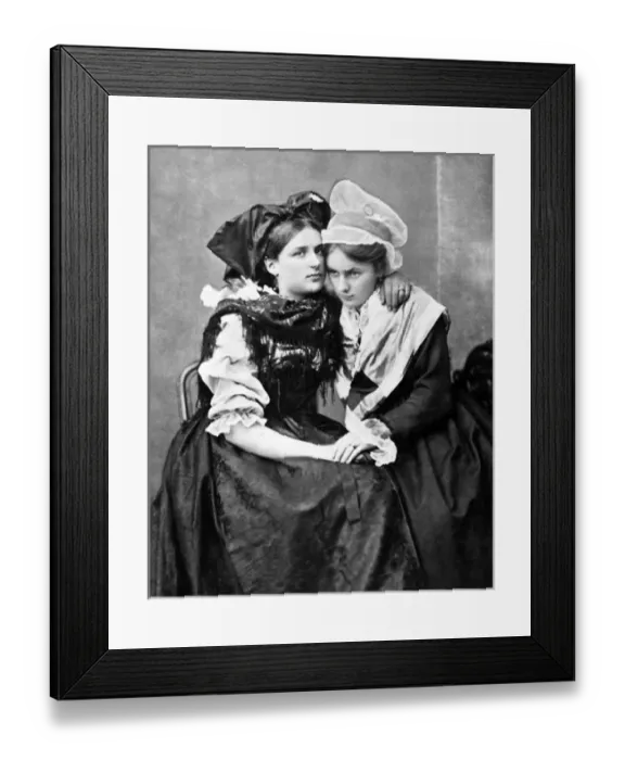 Framed Print : Two milkmaids, Belgium Framed Print : Two milkmaids, Belgium