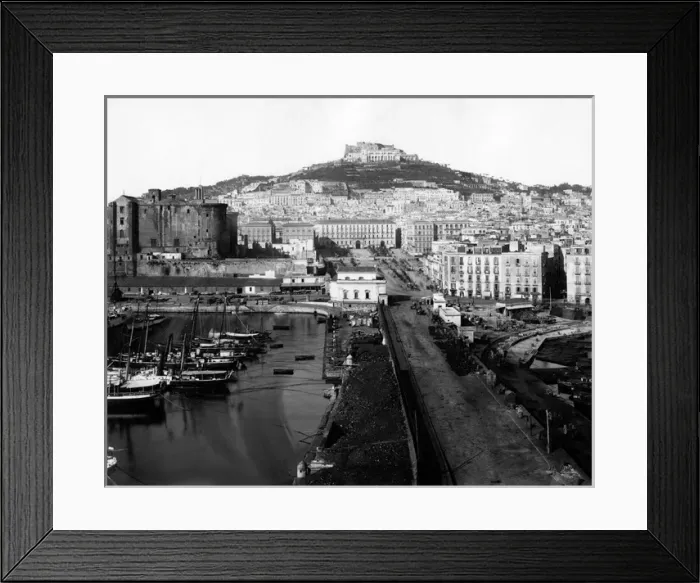Framed Print : View of Naples from the Molo (pier), Italy Framed Print : View of Naples from the Molo (pier), Italy