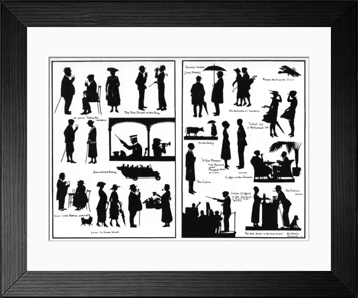 Framed Print : The Season in Harrogate in Silhouette, H. L. Oakley Framed Print : The Season in Harrogate in Silhouette, H. L. Oakley