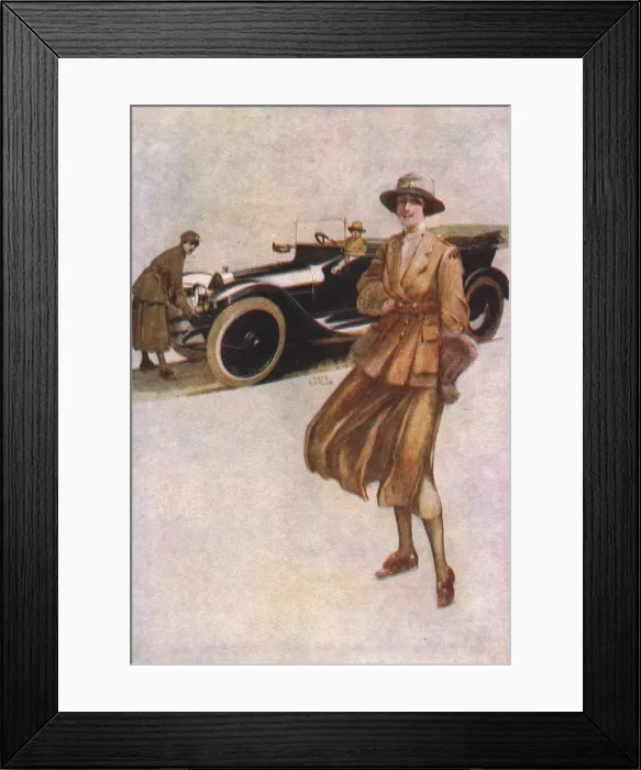 Framed Print : Carrying On - The W. A. A. C. Girl WWI womens roles Framed Print : Carrying On - The W. A. A. C. Girl WWI womens roles