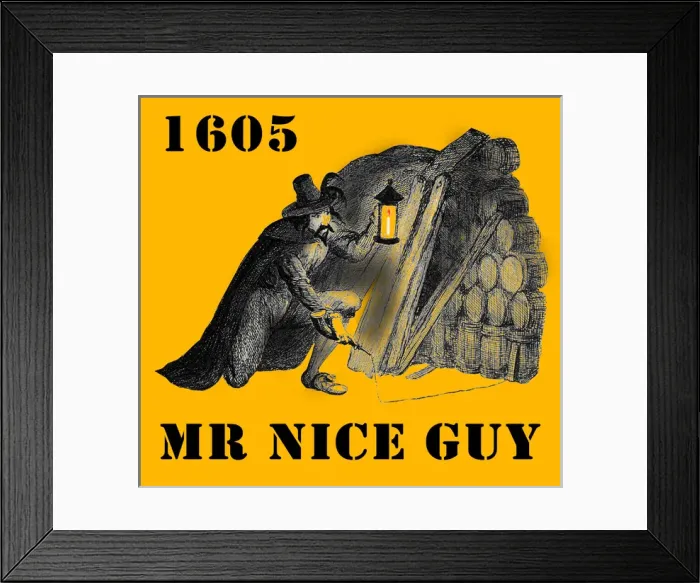 Framed Print : Guy Fawkes - T-shirt / poster print design Framed Print : Guy Fawkes - T-shirt / poster print design