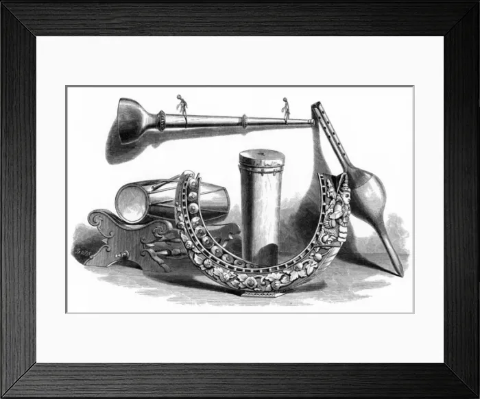 Framed Print : Regional music: Indian instruments Framed Print : Regional music: Indian instruments
