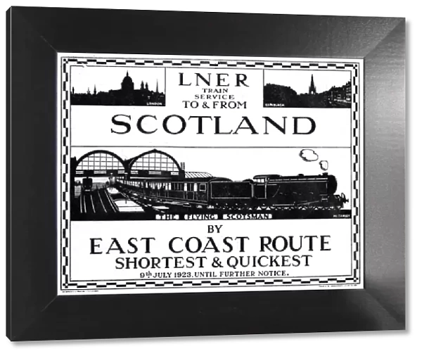 LNER to Scotland advert designed by H. L. Oakley