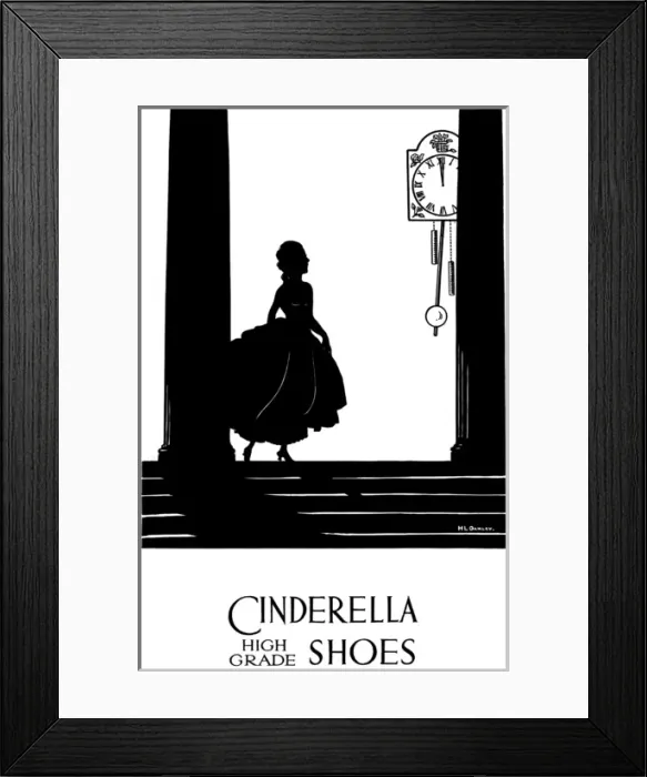 Framed Print : Cinderella Shoes advert by H. L. Oakley Framed Print : Cinderella Shoes advert by H. L. Oakley