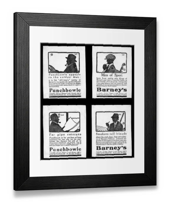 Framed Print : Advertisements for John Sinclairs tobacco by H. L. Oakley Framed Print : Advertisements for John Sinclairs tobacco by H. L. Oakley