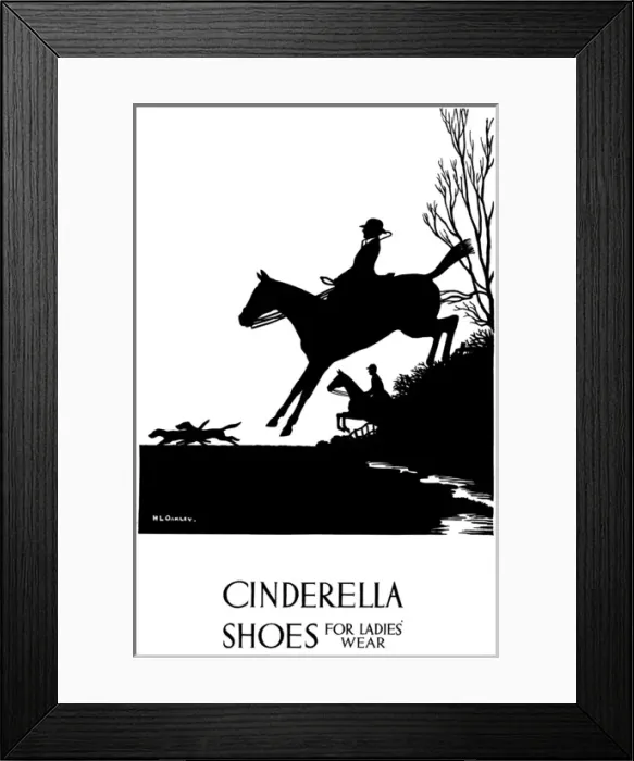 Framed Print : Cinderella Shoes advert by H. L. Oakley Framed Print : Cinderella Shoes advert by H. L. Oakley
