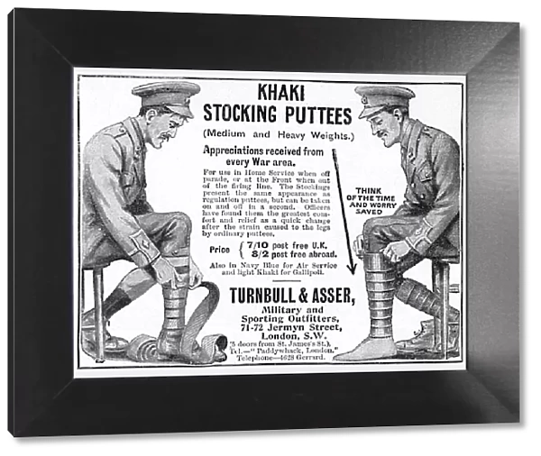 Turnbull & Asser khaki puttees advertisement