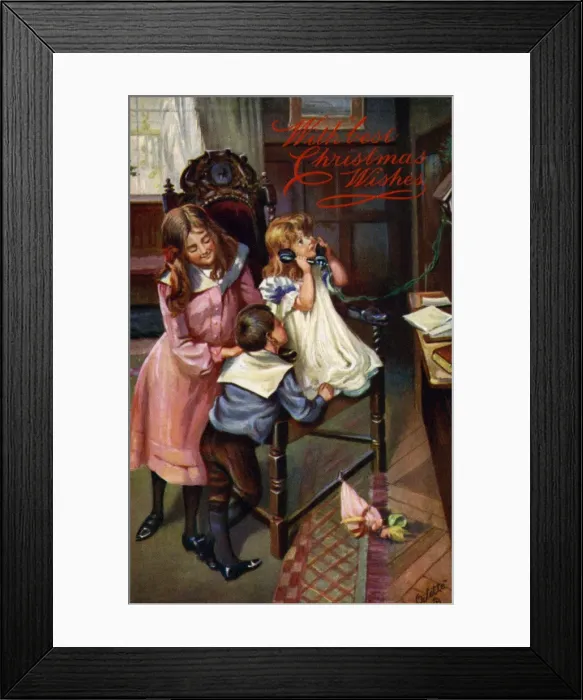 Framed Print : Phoning Santa Framed Print : Phoning Santa
