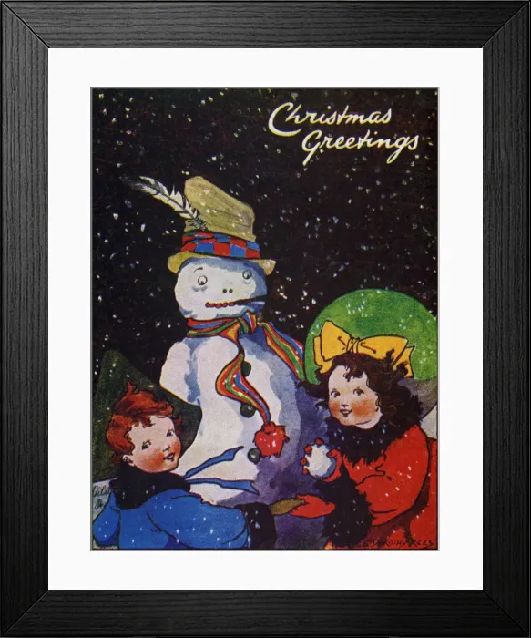 Framed Print : Christmas snowman Framed Print : Christmas snowman