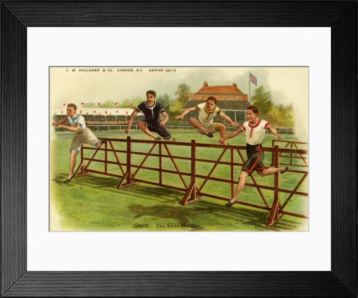 Framed Print : Athletics: Hurdling Framed Print : Athletics: Hurdling
