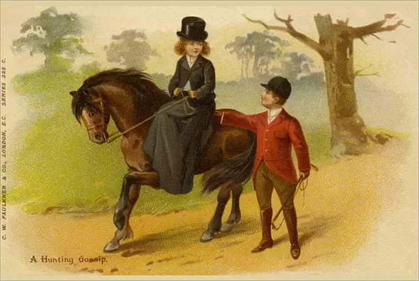 Lady riding side-saddle