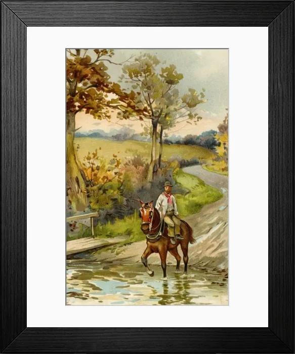 Framed Print : Farmworker on horseback Framed Print : Farmworker on horseback