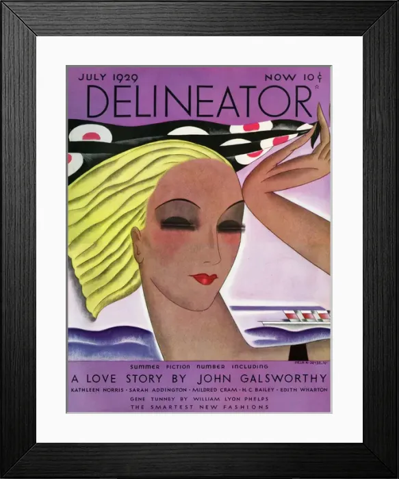 Framed Print : Delineator July 1929 Framed Print : Delineator July 1929
