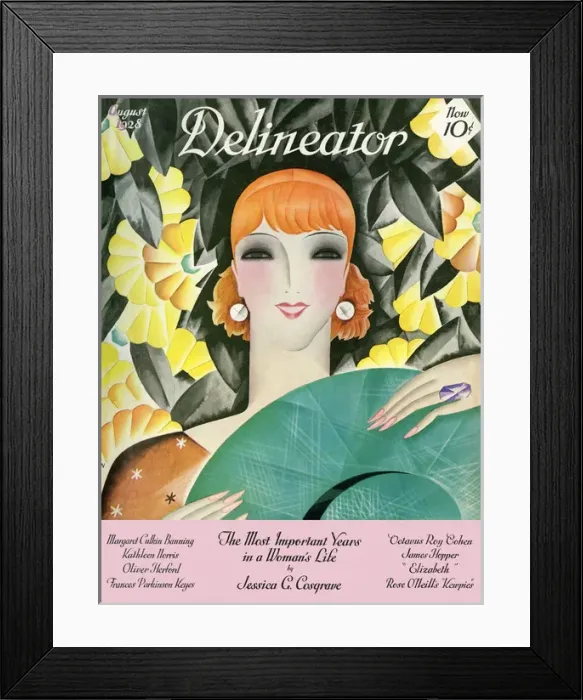 Framed Print : Delineator August 1928 Framed Print : Delineator August 1928