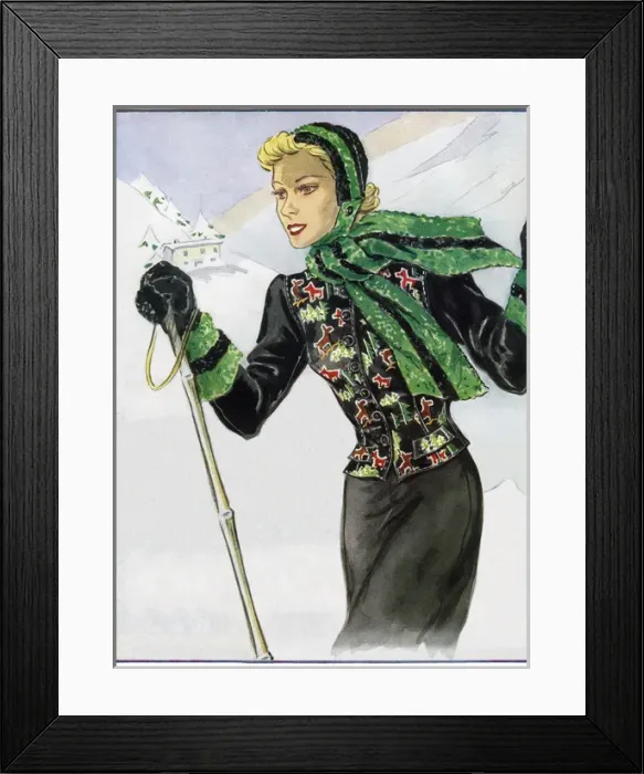 Framed Print : Lady skier Framed Print : Lady skier