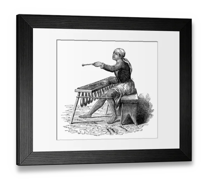 Framed Print : Central american music: the marimba Framed Print : Central american music: the marimba