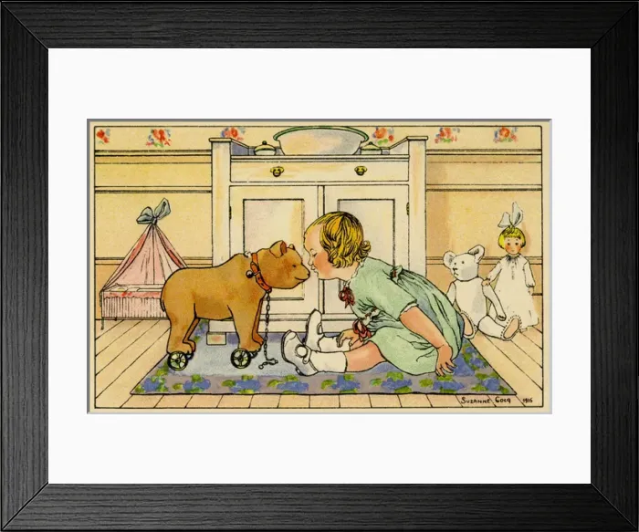 Framed Print : Kissing teddy Framed Print : Kissing teddy