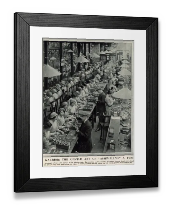 Framed Print : Assembling fuses 1916 Framed Print : Assembling fuses 1916