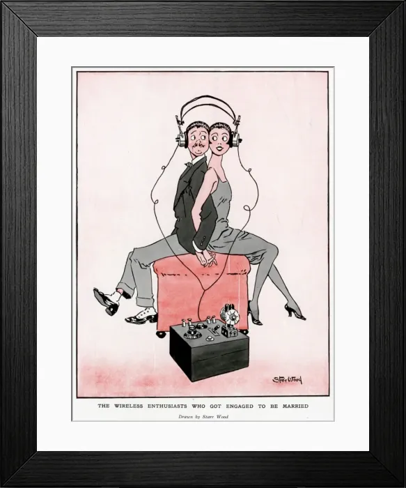 Framed Print : Wireless enthusiasts who got engaged to be married Framed Print : Wireless enthusiasts who got engaged to be married