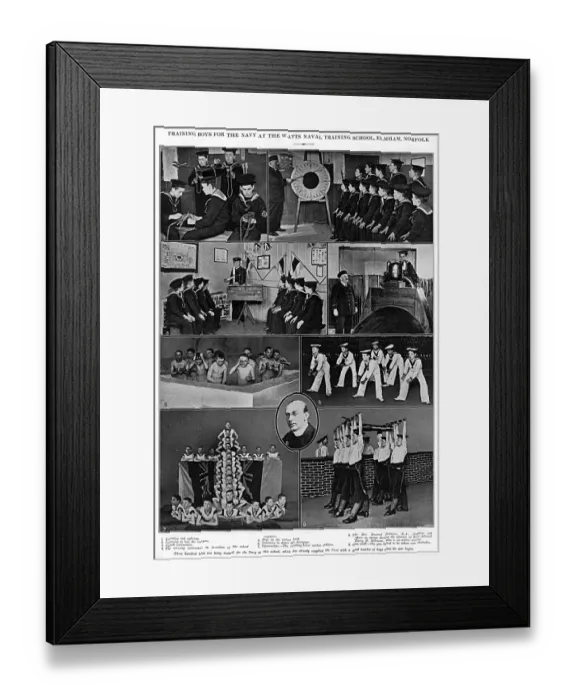 Framed Print : Training boys for the navy, WW1 Framed Print : Training boys for the navy, WW1