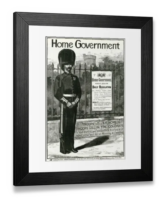 Framed Print : Advert for Hudsons Extract of Soap 1887 Framed Print : Advert for Hudsons Extract of Soap 1887