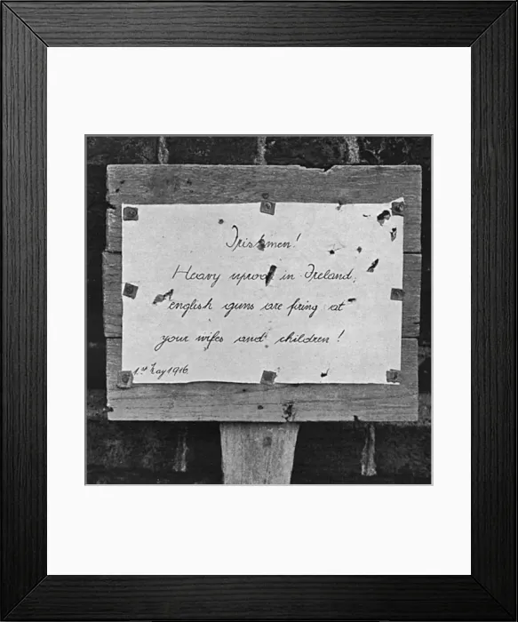 Framed Print : Notice to Irish Munsters from Germans, 1916 Framed Print : Notice to Irish Munsters from Germans, 1916