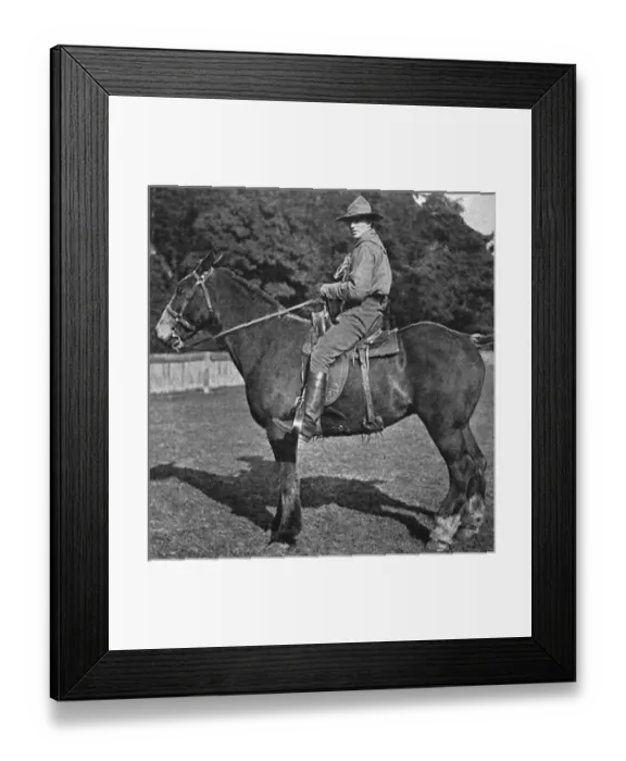 Framed Print : Sgt. Major Pete Robinson, cowboy horse breaker, 1916 Framed Print : Sgt. Major Pete Robinson, cowboy horse breaker, 1916