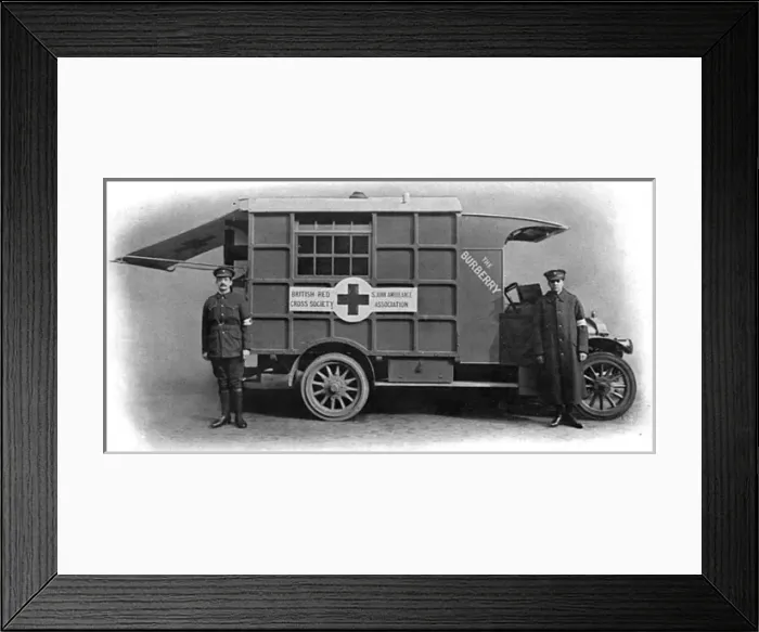 Framed Print : Red Cross motor soup kitchen donated by Burberry s Framed Print : Red Cross motor soup kitchen donated by Burberry s