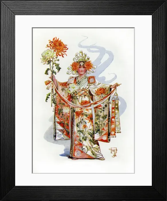 Framed Print : Victorian floral dress Framed Print : Victorian floral dress