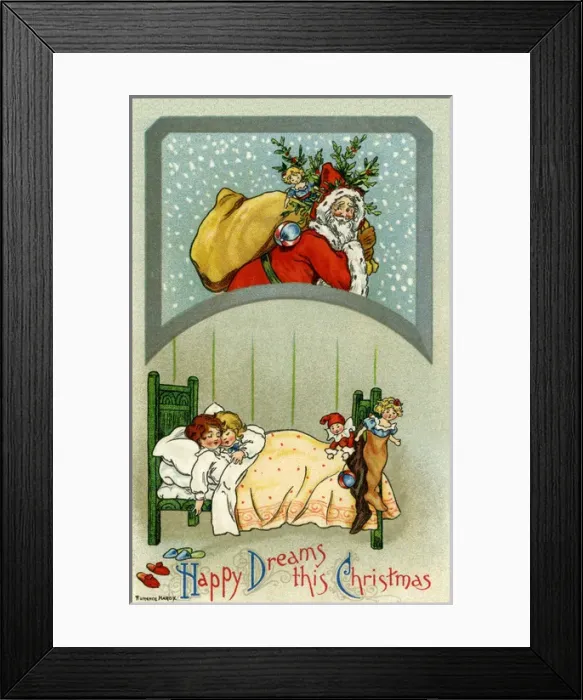 Framed Print : Children dreaming of Santa Framed Print : Children dreaming of Santa