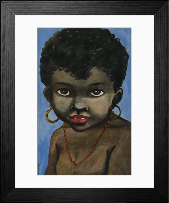Framed Print : Portrait of an aboriginal child Framed Print : Portrait of an aboriginal child