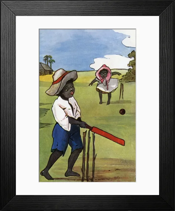 Framed Print : Aboriginal boy playing cricket Framed Print : Aboriginal boy playing cricket