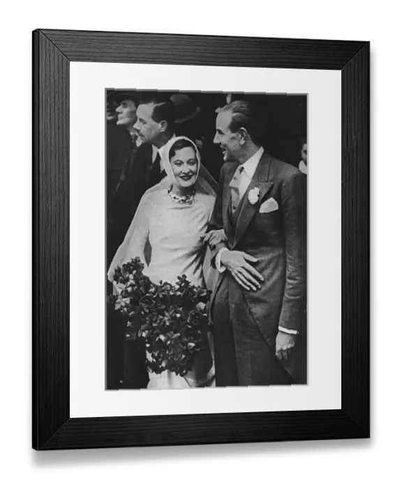 Framed Print : The Hambro - Beaton wedding, 1934 Framed Print : The Hambro - Beaton wedding, 1934