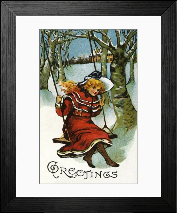 Framed Print : Girl on a swing Framed Print : Girl on a swing
