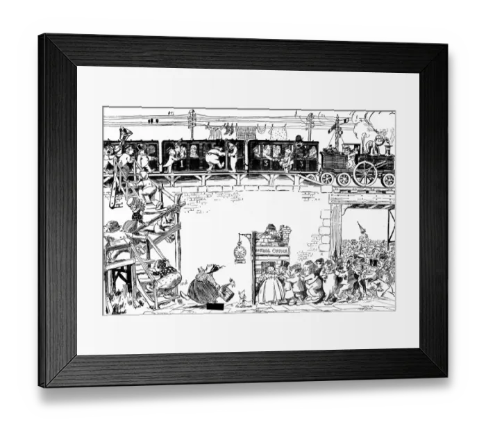 Framed Print : Railway cartoon(2 of 2) Framed Print : Railway cartoon(2 of 2)
