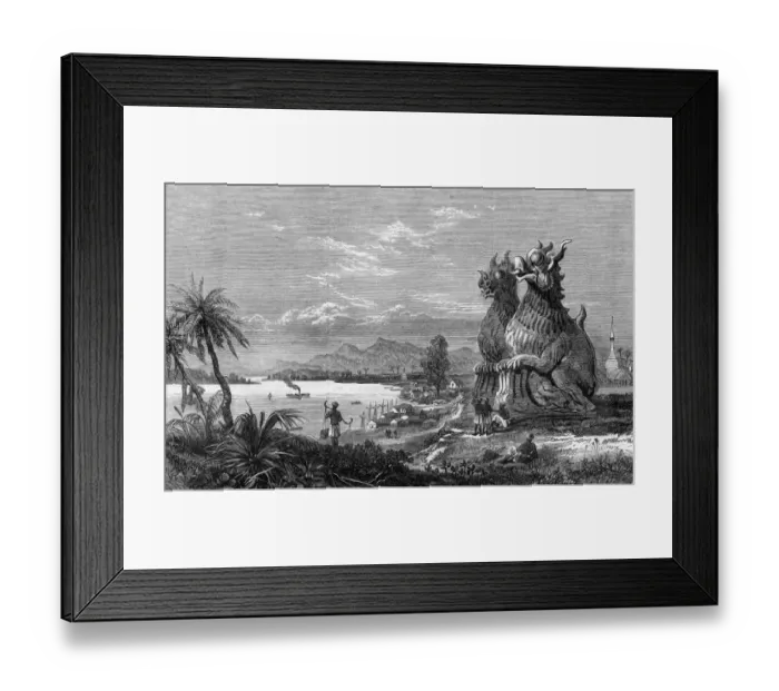 Framed Print : Sketches in Burmah - Idols on the Irrawaddy Framed Print : Sketches in Burmah - Idols on the Irrawaddy