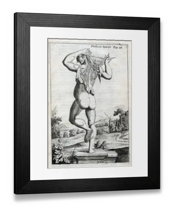 Framed Print : Male on plinth viewed from rear Framed Print : Male on plinth viewed from rear