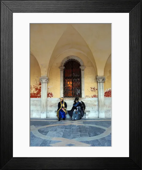 Framed Print : People wearing Venice Carnival Costumes Framed Print : People wearing Venice Carnival Costumes