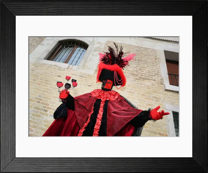 Framed Print : Man wearing Venice Carnival Costume Framed Print : Man wearing Venice Carnival Costume