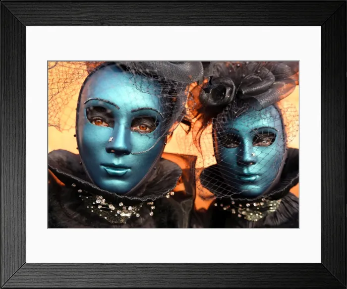 Framed Print : People wearing Venice Carnival Costumes Framed Print : People wearing Venice Carnival Costumes