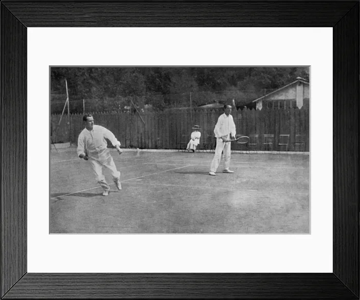 Framed Print : Anthony Wilding playing tennis at Cannes Framed Print : Anthony Wilding playing tennis at Cannes