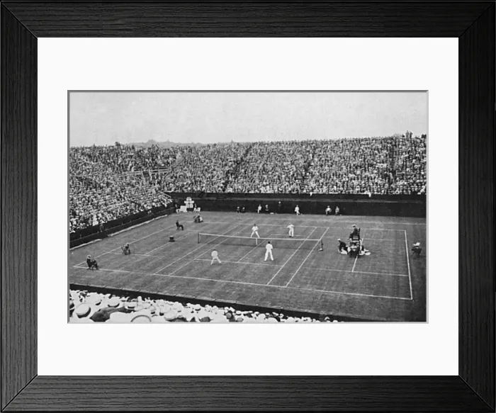 Framed Print : Davis Cup doubles match, Wildings last Framed Print : Davis Cup doubles match, Wildings last