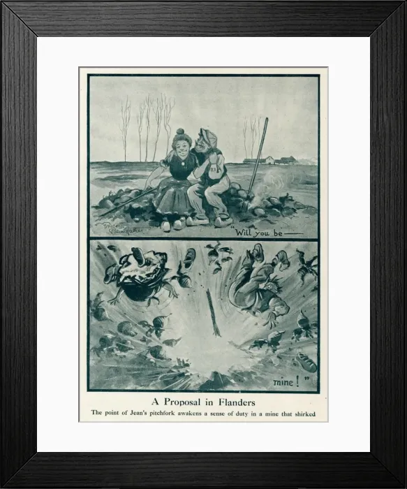 Framed Print : A Proposal in Flanders by Bruce Bairnsfather Framed Print : A Proposal in Flanders by Bruce Bairnsfather