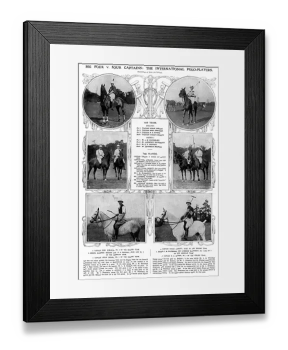 Framed Print : England and America polo teams, 1913 Framed Print : England and America polo teams, 1913