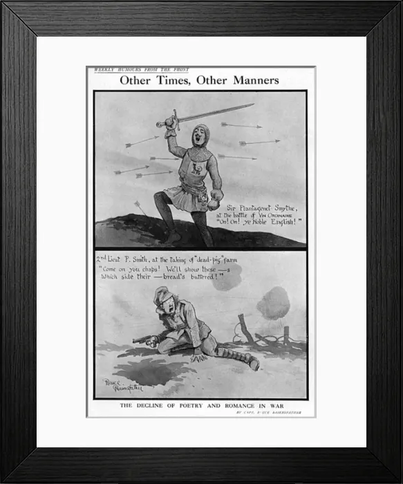 Framed Print : Other Times, Other Manners by Bairnsfather Framed Print : Other Times, Other Manners by Bairnsfather