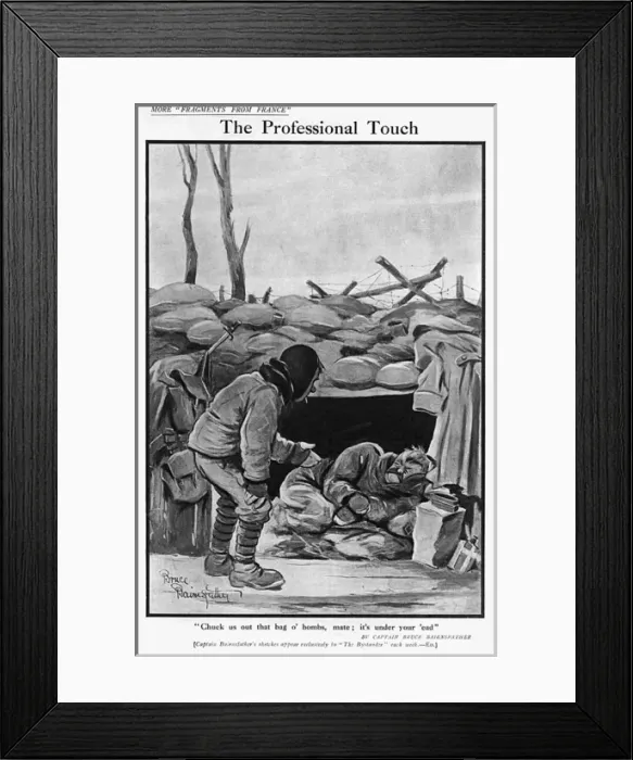 Framed Print : The Professional Touch by Bairnsfather Framed Print : The Professional Touch by Bairnsfather