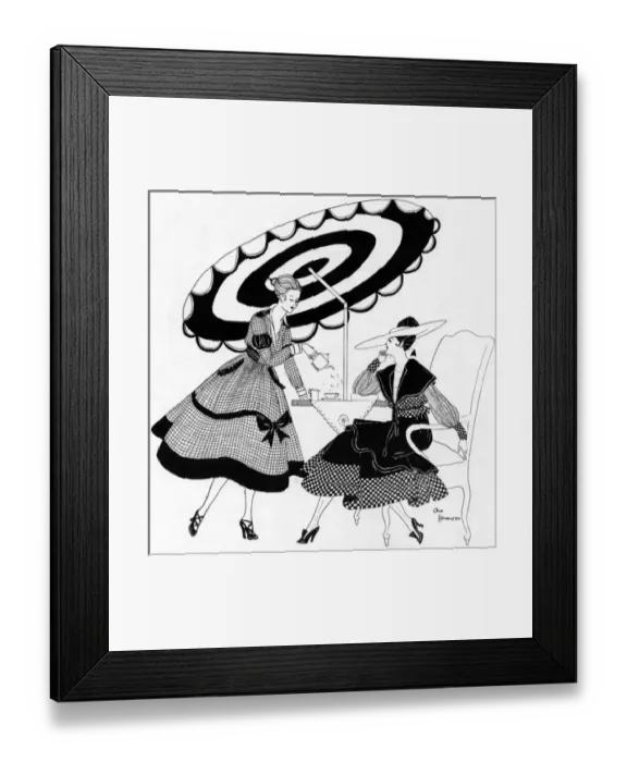 Framed Print : First World War dresses, ladies taking afternoon tea
