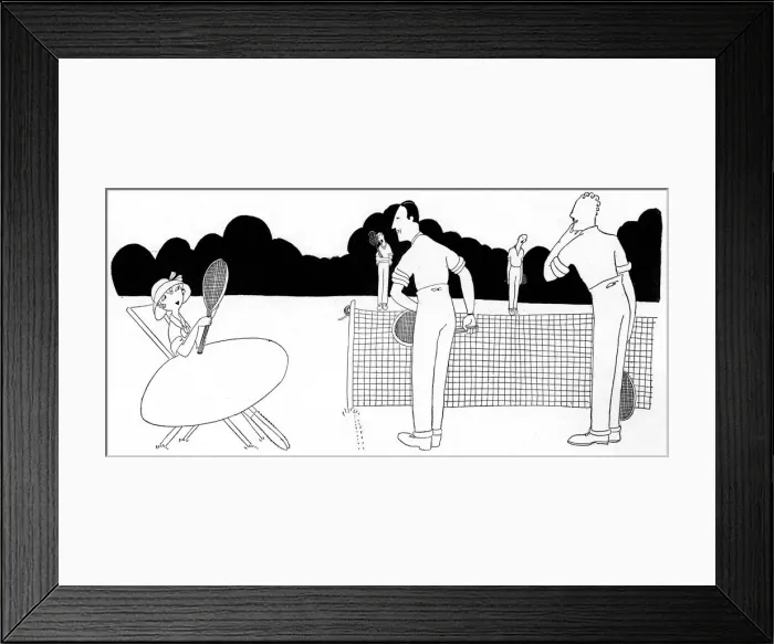 Framed Print : Tennis and flirting, 1916 Framed Print : Tennis and flirting, 1916
